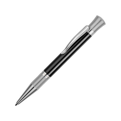 Ручка шариковая Charles Jourdan модель Eclipse в футляре, черный-0