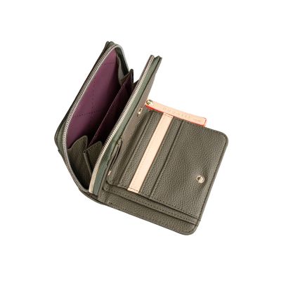 Кошелёк женский BUGATTI Ella, оливковый, полиуретан, 12х3х10 см-3