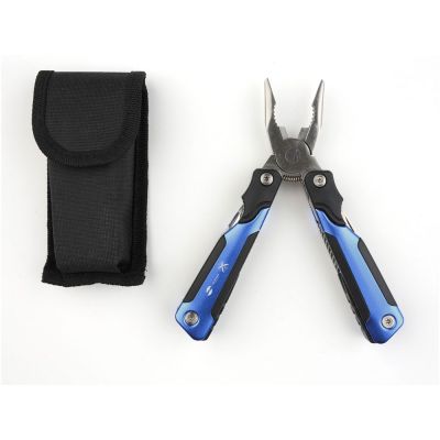 Мультитул Stinger, 104x45 мм, 15 функций, сталь/пластик, сине-чёрный, в комплекте нейлоновый чехол-3