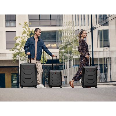 Чемодан WENGER Prymo, чёрный, большой, 52х76х30 см, 93 л, ABS+PC-8