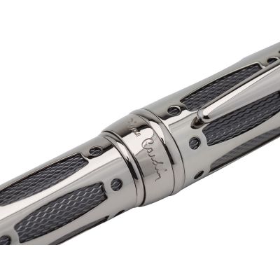 Ручка -роллер Pierre Cardin THE ONE. Цвет - пушечная сталь и черный. Упаковка L-6