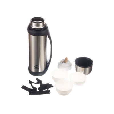 Термос Stinger, 2,2 л, широкий с ручкой, нержавеющая сталь, серебристый, 13,9 х 12,2 х 37,8 см-1