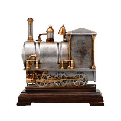 Погодная станция Паровоз, бронза с чернением-2