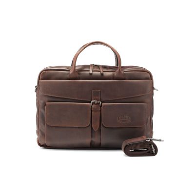 Сумка KLONDIKE DIGGER Carl, натуральная кожа цвета коньяк, 42 x 30 x 9 см-1