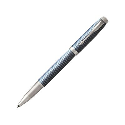 Ручка роллер Parker IM Premium T318  Blue Grey CT, стержень: F, цвет чернил: black, в подарочной упаковке.-0