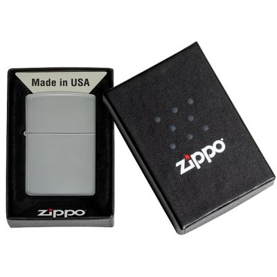Зажигалка ZIPPO Classic с покрытием Flat Grey, латунь/сталь, серая, глянцевая, 38x13x57 мм-11