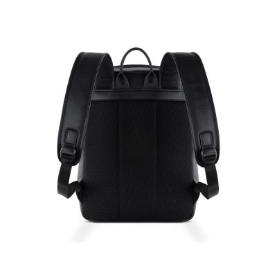 Рюкзак мужской BUGATTI Clark, чёрный, воловья кожа/полиэстер, 30х10х40 см, 12 л-3