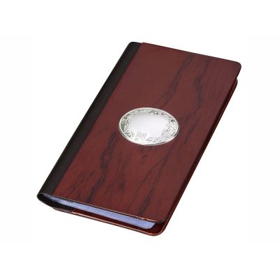 Визитница Престижный клиент, бургунди/серебристый-0