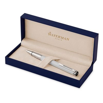 Ручка шариковая Waterman Perspective Pure White CT M, белый/серебристый-1