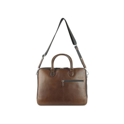Сумка Mano Don Valentino, натуральная кожа в коричневом цвете, 41,5 х 31 х 10 см-6