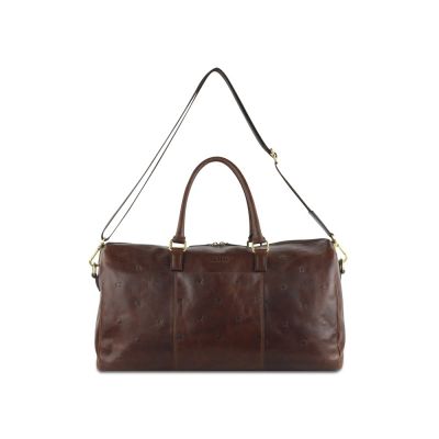 Сумка дорожная Mano Don Leon, натуральная кожа в коричневом цвете, 50 х 27 х 24 см-6