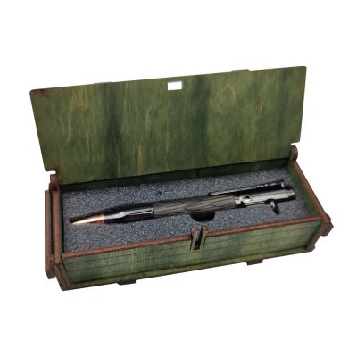 Ручка шариковая Кап клена, зеленый-6