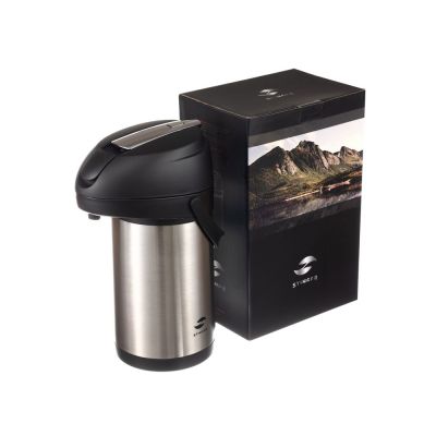 Термос с помпой Stinger, 3 л, широкий, нержавеющая сталь, серебристый, 24,4 х 17,5 х 37,2 см-5