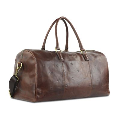 Сумка дорожная Mano Don Leon, натуральная кожа в коричневом цвете, 50 х 27 х 24 см-2