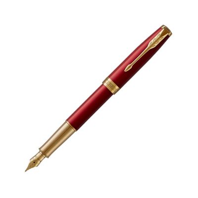 Перьевая ручка Parker Sonnet , Lacquer Intense Red GT, перо: F, цвет чернил: black, в подарочной упаковке-0