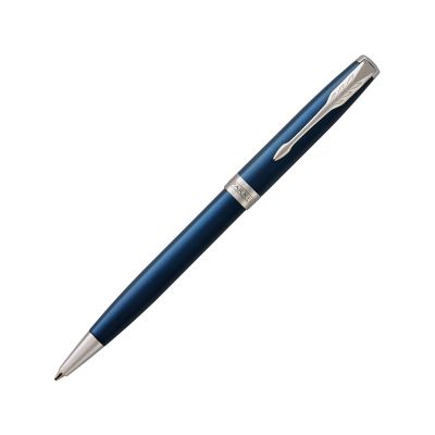 Ручка шариковая Parker Sonnet Core Subtle Blue CT, синий/серебристый-0