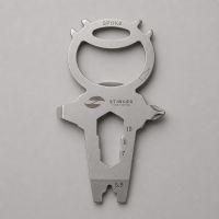 Мини-мультитул карманный Stinger, 68 x 41 мм, 7 функций, космонавт, нержавеющая сталь, серебристый, в блистере