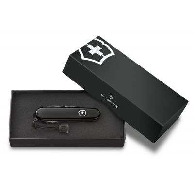 Нож перочинный VICTORINOX Spartan Onyx Black, 91 мм, 12 функций, чёрный, со шнурком в комплекте-6