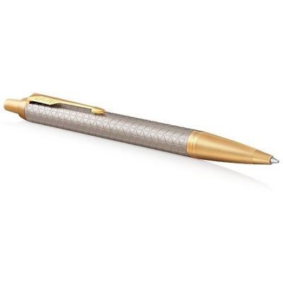 Шариковая ручка Parker IM Premium Warm Silver (grey)  GT, стержень: M, цвет чернил: blue, в подарочной упаковке.-2