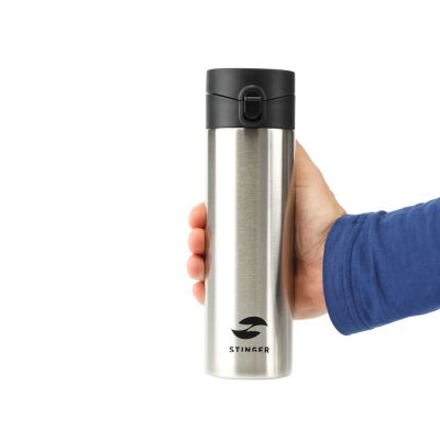 Термокружка Stinger, 0,5 л, сталь/пластик, серебристый, 6,7 x 6,7 x 22,4 см-6