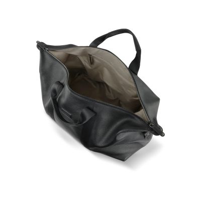 Сумка дорожная BUGATTI Elsa, чёрная, воловья кожа/полиэстер, 47х22х24 см-4