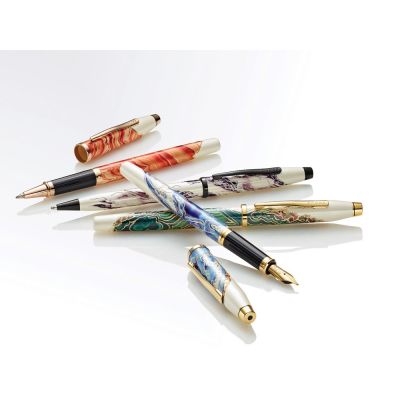 Шариковая ручка Cross Wanderlust Malta, белый, синий-2