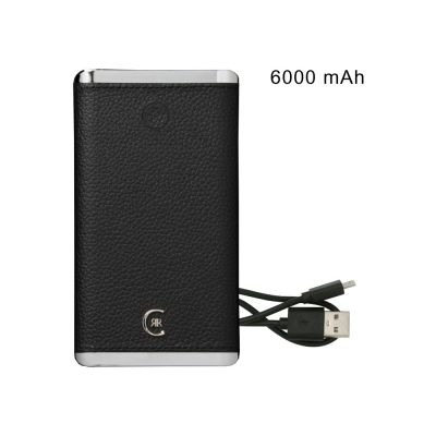 Портативное зарядное устройство Hamilton Black, 6000 mAh-0