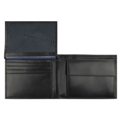 Портмоне BUGATTI Nobile, с защитой данных RFID, чёрное, воловья кожа/полиэстер, 12х2х9,5 см-3