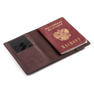 Обложка для паспорта Нит, коричневый-2