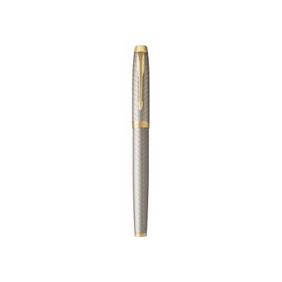 Ручка роллер Parker IM Premium Warm Silver (grey)  GT, стержень: F, цвет чернил: black, в подарочной упаковке.-2