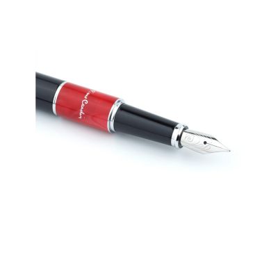 Ручка перьевая Pierre Cardin LIBRA с колпачком, черный/красный/серебро-5