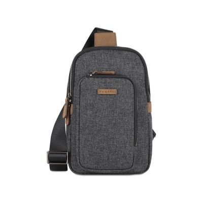 Рюкзак с одним плечевым ремнем BUGATTI Luce, серый, полиэстер, 17х6х27 см-1