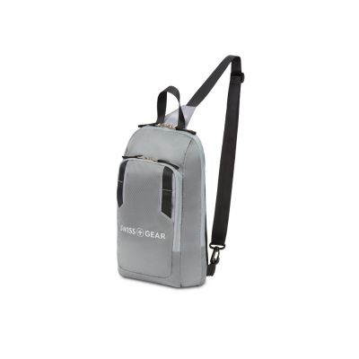 Рюкзак SWISSGEAR с одним плечевым ремнем, темно-серый/серый, полиэстер рип-стоп, 18 x 5 x 33 см, 4 л-0