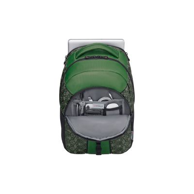 Рюкзак Sun WENGER 16'', зеленый со светоотражающим принтом, полиэстер, 35x27x47 см, 27 л-3
