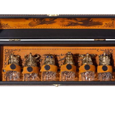 Подарочный набор Русская охота, темно-коричневый/рыжий-1