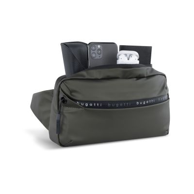 Сумка на пояс BUGATTI Blanc, оливковая, тарпаулин/полиэстер, 26х5,5х13,5 см-5