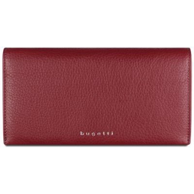 Кошелёк женский BUGATTI Lady Top, красный, натуральная воловья кожа, 19,5х2х10 см-1
