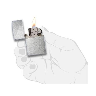 Зажигалка ZIPPO с покрытием Herringbone Sweep, латунь/сталь, серебристая, матовая, 38x13x57 мм-3