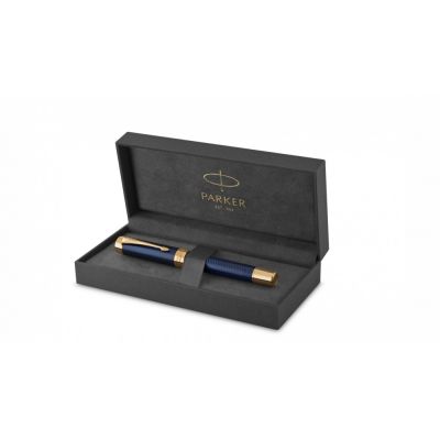 Перьевая ручка Parker Duofold Prestige Centennial, Blue Chevron GT Foutain Pen Fine, перо: F, цвет чернил: black, в подарочной упаковке.-1
