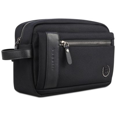 Несессер мужской BUGATTI Nero, чёрный, нейлон 1680D/кожа, 24х7,5х16 см-0