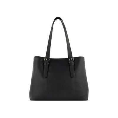 Сумка женская BUGATTI Bella, чёрная, воловья кожа/полиэстер, 33х14х25 см-5