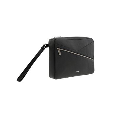 Барсетка, LINE D CAPSULE Grained, (Medium), черная зернистая мягкая кожа-3