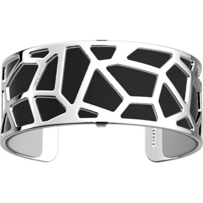 Браслет-бэнгл из латуни с гальваническим покрытием белым родием и серебром, 25мм-0