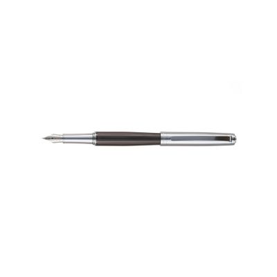 Ручка перьевая Pierre Cardin LEO, цвет - серебристый и черный. Упаковка B-1-1