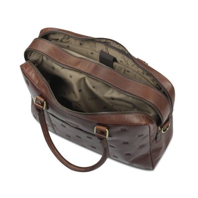 Сумка Mano Don Leon, натуральная кожа в коричневом цвете, 42 х 30 х 11,5 см-4