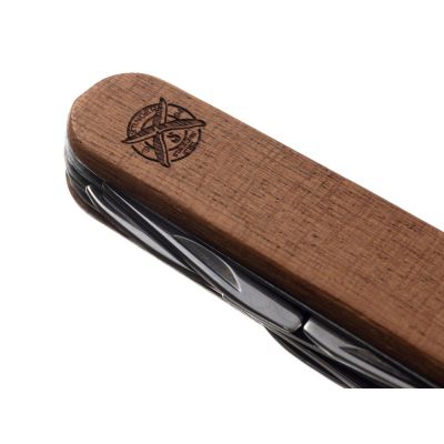 Нож перочинный Stinger, 90 мм, 13 функций, материал рукояти: древесина сапеле-4