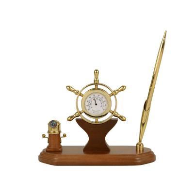 Настольный прибор У руля, коричневый/золотистый-3