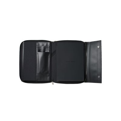 Папка для конференций А4 Advance. Hugo Boss, темно-серый/черный-5