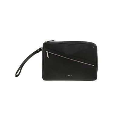 Барсетка, LINE D CAPSULE Grained, (Medium), черная зернистая мягкая кожа-0