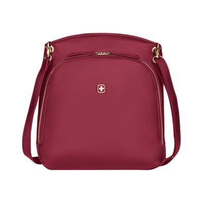 Сумка женская WENGER LeaSophie через плечо, красная, ПВХ/Полиэстер, 28x29x7см-1